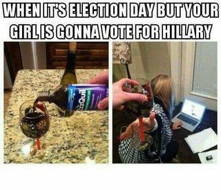 Illustration for article titled Shitty Election Memes & Friend Culling TW:drink tampering